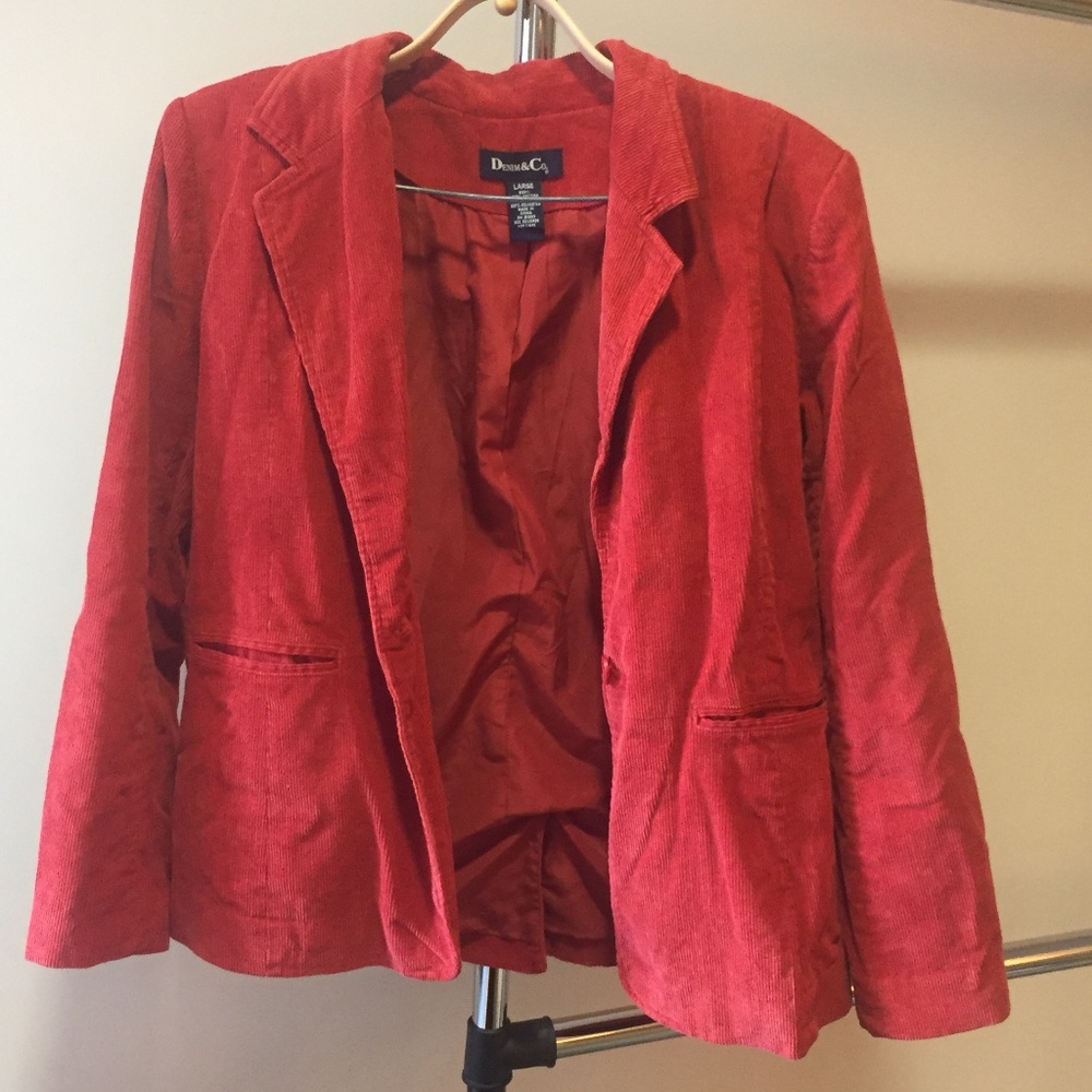 Red Corduroy Blazer